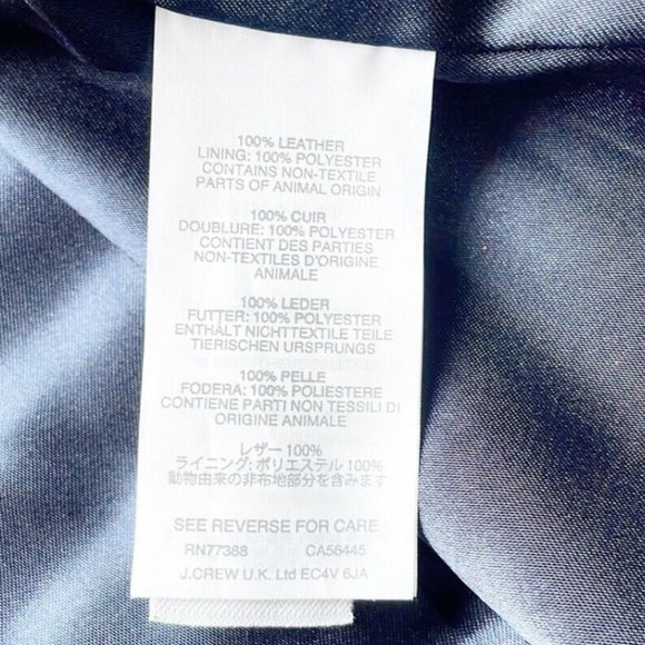 J. Crew Collection Standing Collar Leather Moto Jacket - NWOT - Peach Tan - Picture 4 of 11